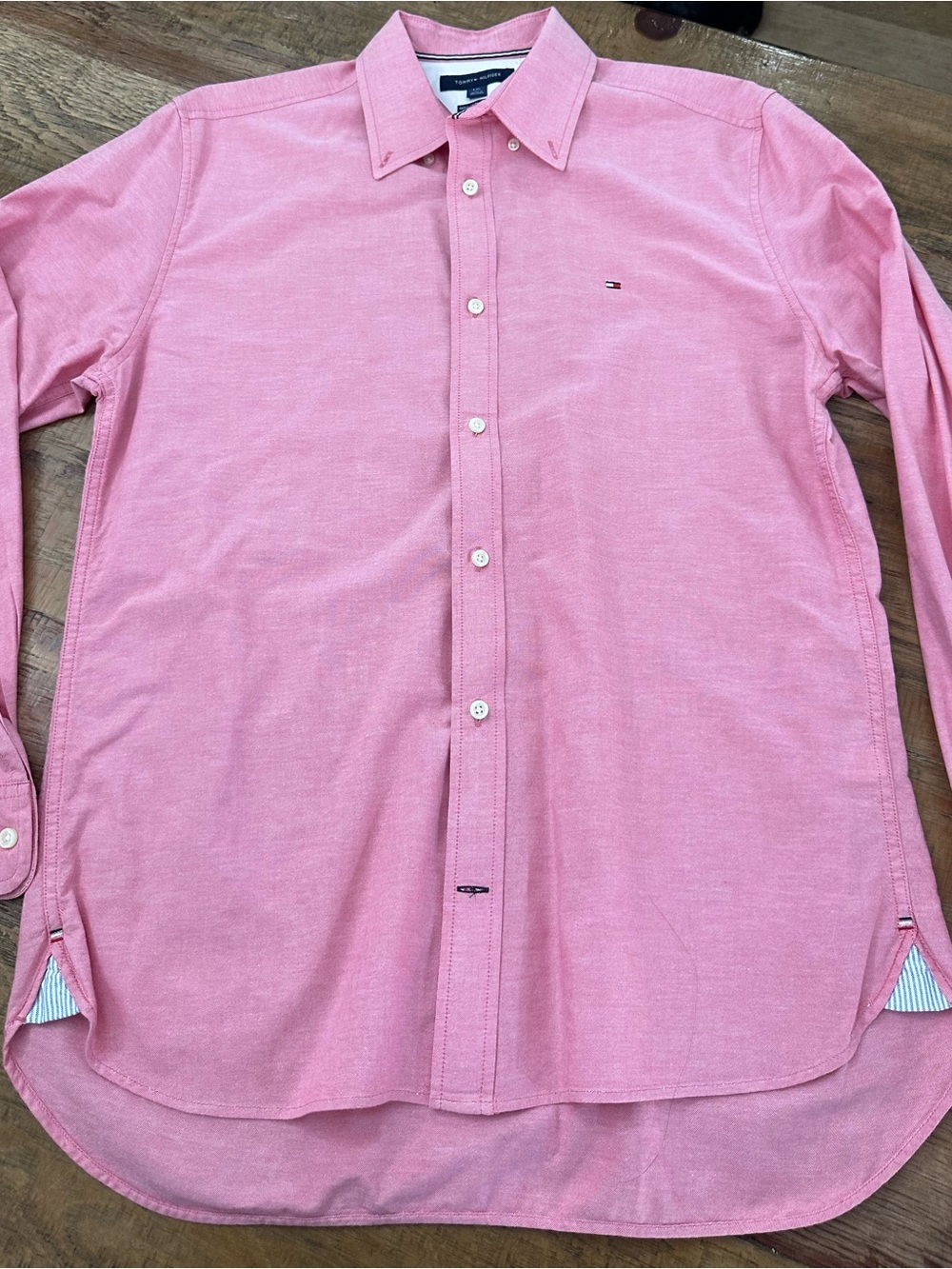 Tommy Hilfiger Pink Long-Sleeve Button-Down Shirt